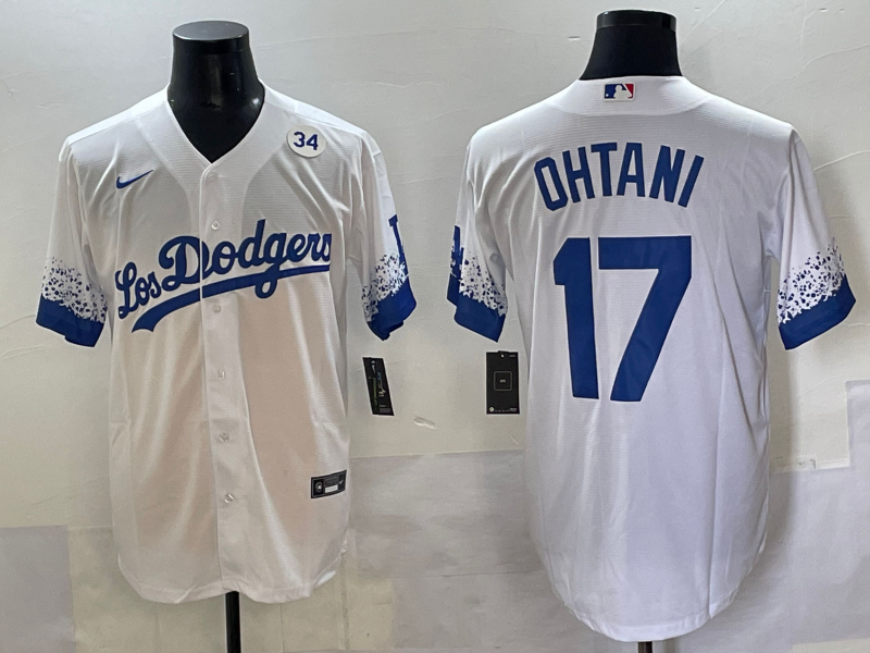 Men Los Angeles Dodgers 17 Ohtani white Nike MLB 2025 Jersey style 7